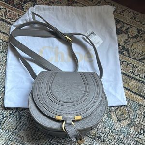 CHLOE Grey Small Marcie Crossbody Bag. New with tags! Never-worn!
